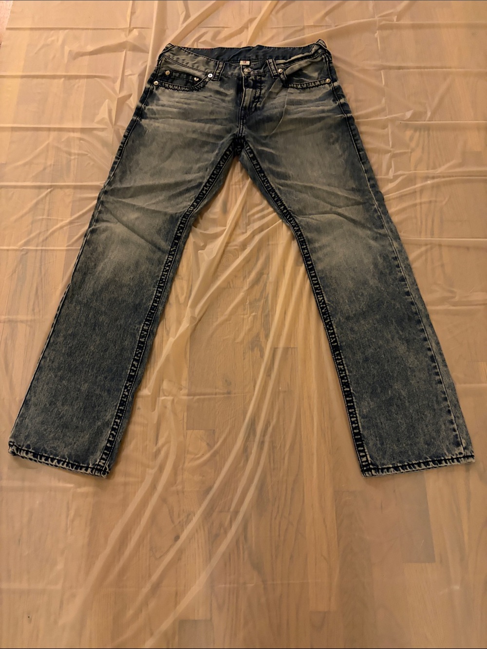 True Religion Faded Blue Straight Jeans